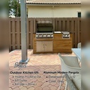 As installed by Perello Patio · Outdoorkitchen 6 ft · Barrel Oak · Bull 30" Outlaw LP