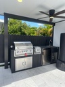 Perello Patio 9 ft Outdoor Kitchen · Bull Angus 30" · WPC - full view