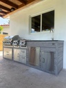 Perello Patio 12 ft Outdoor Kitchen · Bull Outlaw 30" · Weather Pro - full view