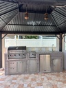 Perello Patio 9 ft Outdoor Kitchen · Bull Outlaw 30" · Weather Pro - full view