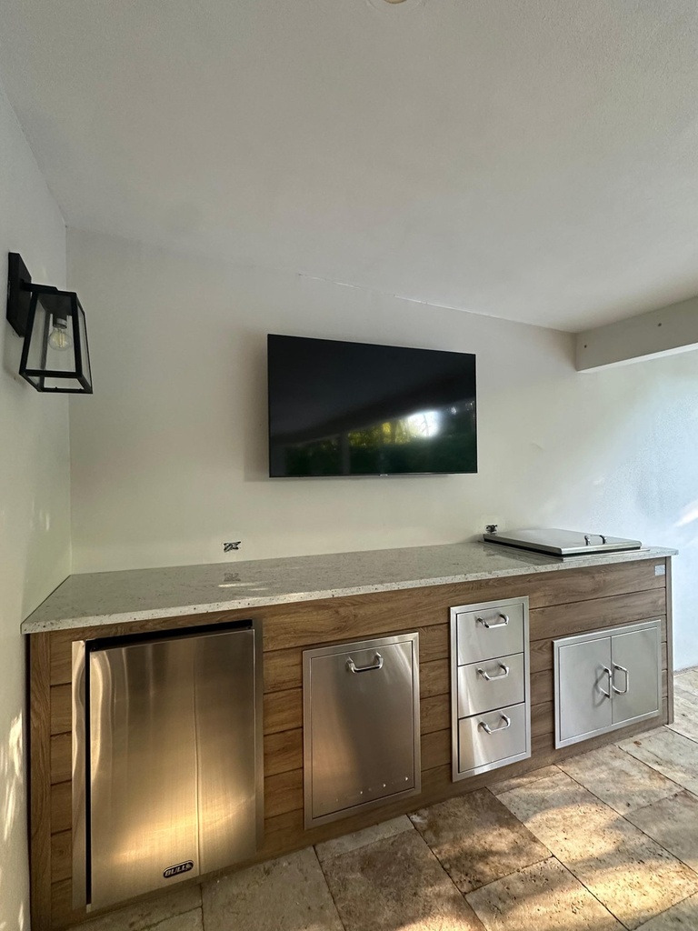 Perello Patio 12 ft Outdoor Kitchen · Sink & Storage · Weather Pro - full view