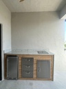 Outdoorkitchen 6 ft · Sunbleach Oak · Blaze BLZ-SSRF-15 - full view
