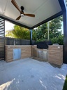 Perello Patio 15 ft L-Shape Outdoor Kitchen · Bull Outlaw 30" · Weather Pro - full view