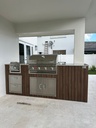 Perello Patio 9 ft Outdoor Kitchen · Bull Outlaw 30" · WPC - full view