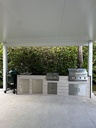 Perello Patio 12 ft Outdoor Kitchen · Bull Outlaw 30" · Weather Pro - full view