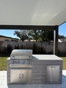 Outdoorkitchen 6 ft · Barnboard Grey · Bull 30" Outlaw LP - full view