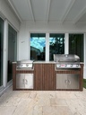 Outdoorkitchen 7 ft · Dark Brown · Bull 30" Outlaw LP - full view