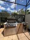 Outdoorkitchen 6 ft · Barrel Oak · Bull 30" Angus LP - full view