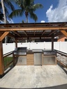 Perello Patio 9 ft Outdoor Kitchen · Blaze LTE+ 32" · Weather Pro - full view