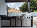 Perello Patio 8 ft Outdoor Kitchen · Bull Outlaw 30" · WPC - full view