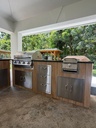 Perello Patio 8 ft Outdoor Kitchen · Bull Outlaw 30" · Weather Pro - full view