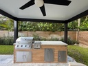Outdoorkitchen 8 ft · Sunbleach Oak · Bull 30" Outlaw LP - full view