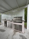 Perello Patio 9 ft Outdoor Kitchen · Blaze LTE+ 32" · Weather Pro - full view
