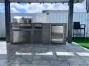 Outdoorkitchen 8 ft · Barnboard Grey · Bull Outlaw 30-Inch 4-Burner Built-In Propane Gas Grill - full view