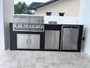 Outdoorkitchen 9 ft · Black · Bull Brahma 38-Inch 5-Burner Built-In Propane Gas Grill - full view
