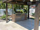 Outdoorkitchen 7 ft · Barrel Oak · Bull Angus 30-Inch 4-Burner Built-In Propane Gas Grill - full view