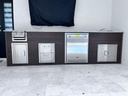 Outdoorkitchen 10 ft · Modern Walnut · Bull 24-Inch 4.9 Cu. Ft. Premium Outdoor Rated Compact Refrigerator Series II - full view