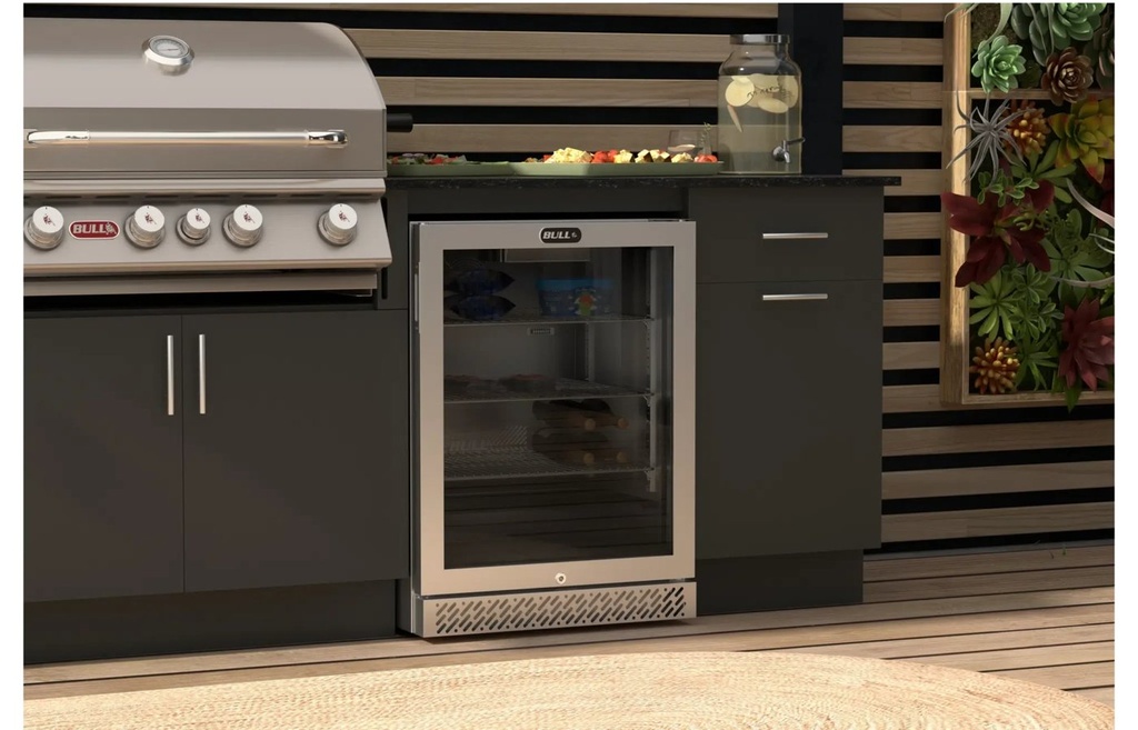 Premium Outdoor Kitchen Refrigerator With Glass Door - view 3