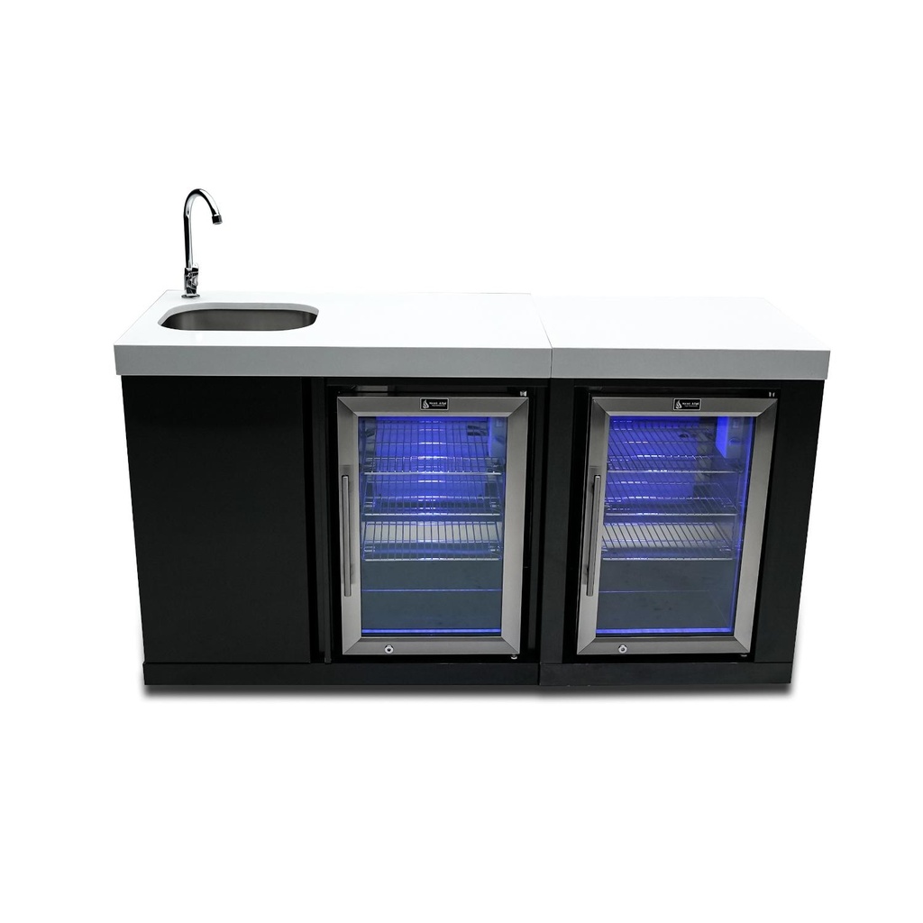 [MA-BEVBSSFC] Mont Alpi Beverage Center & Fridge Cabinet - Black Stainless Steel