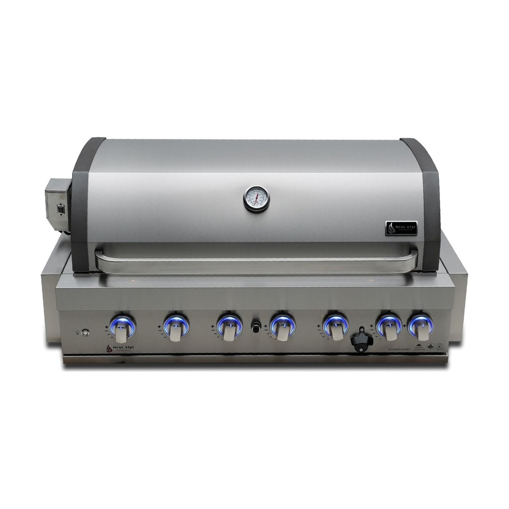 [MABi805] Mont Alpi 805 44-in 6 Burner Built-In Propane Grill w/ Rotisserie