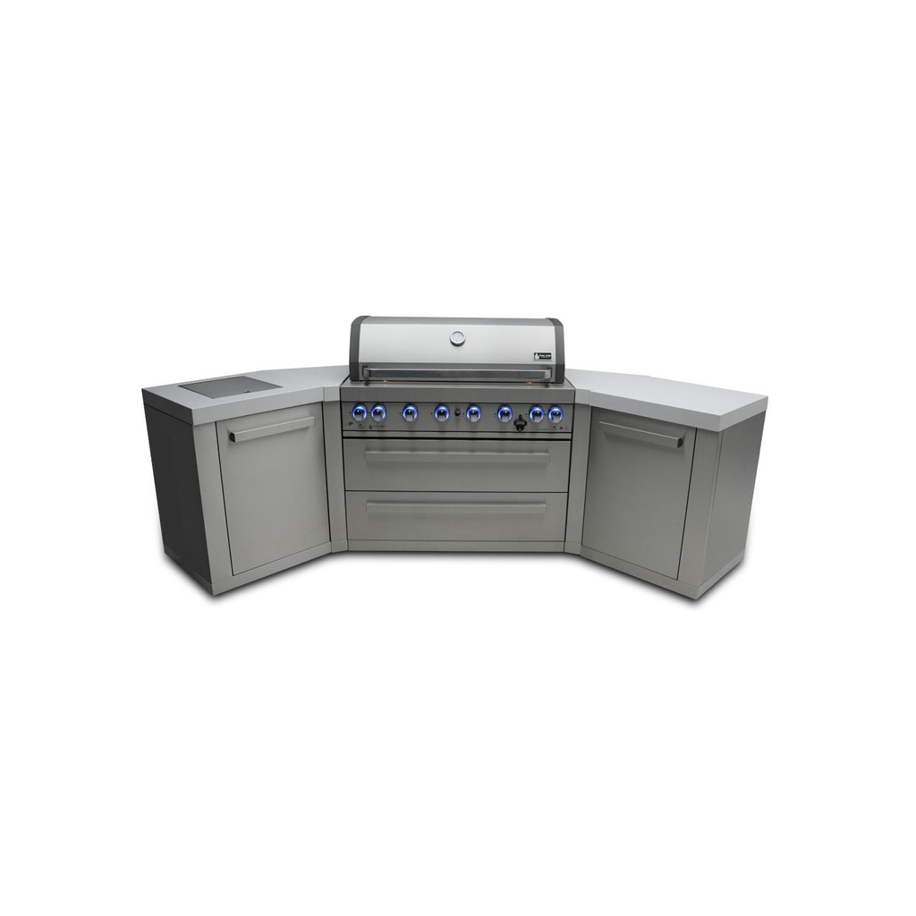 [MAi805-45] Mont Alpi Original Series 10 Ft U-Shaped Propane Outdoor Kitchen Island w/ Side Burner