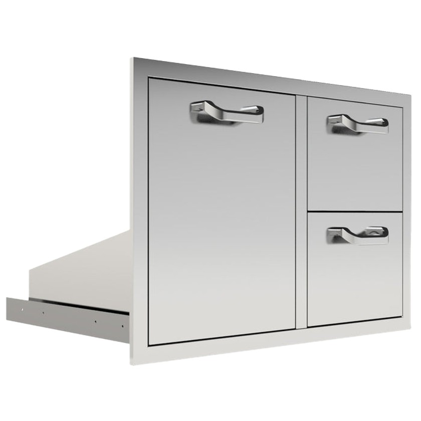 PCM 32-Inch Double Drawer & Roll-Out Trash/Propane Bin Combo