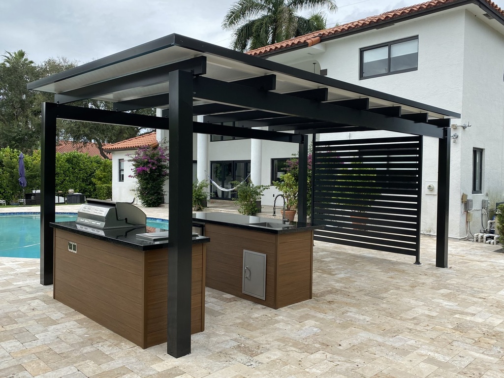 [PP-SP-20X12-FB] Square Pergola 20' x 12' · Freestanding · Bronze