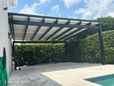 Square Pergola 20' x 14' · Attached · Bronze