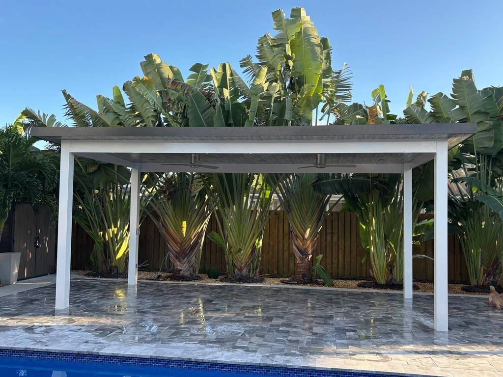 [PP-ST-20X12-FW] Square Terrace 20' x 12' · Freestanding · White