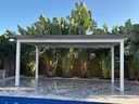 Square Terrace 20' x 12' · Freestanding · White