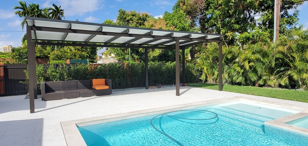 [PP-SPP-30X12-FB] Square Plus Pergola 30' x 12' · Freestanding · Bronze