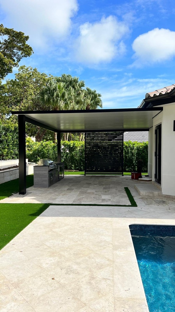 [PP-SPT-20X24-AB] Square Plus Terrace 20' x 24' · Attached · Bronze