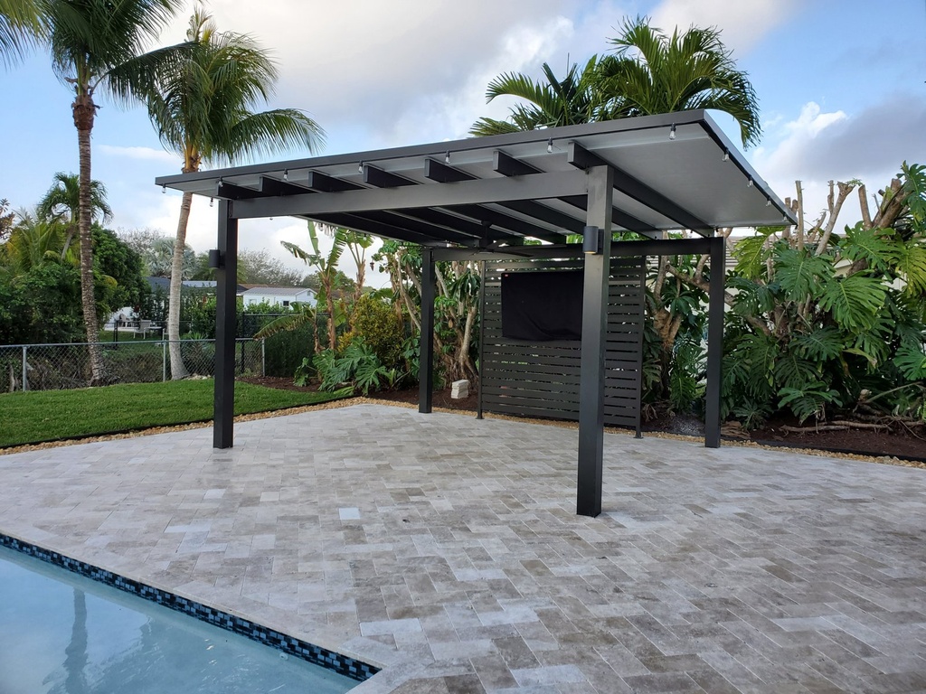 [PP-SP-20X14-FB] Square Pergola 20' x 14' · Freestanding · Bronze