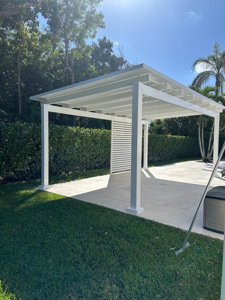 [PP-SP-22X14-FW] Square Pergola 22' x 14' · Freestanding · White