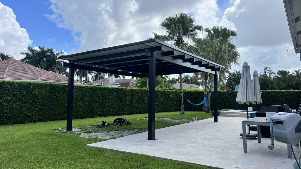 Square Pergola 24' x 14' · Freestanding · Bronze