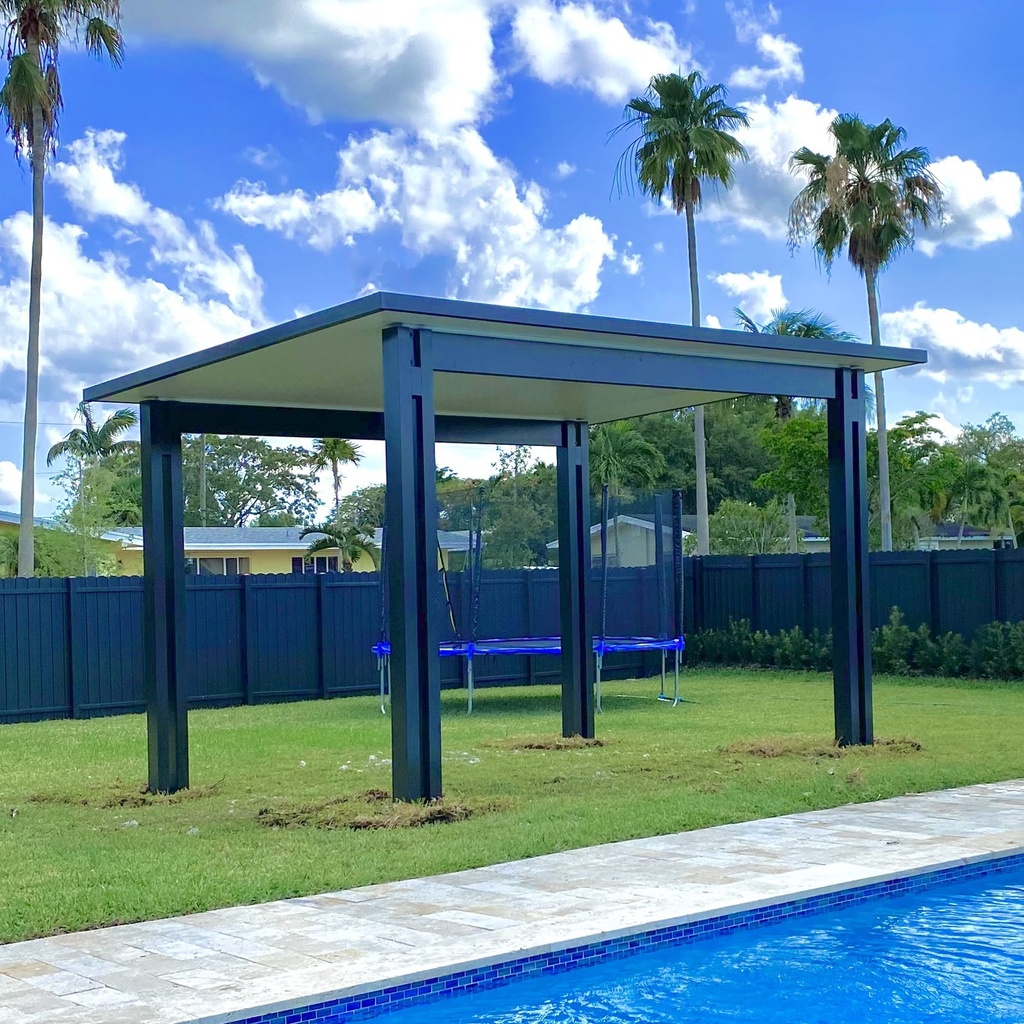 Square Terrace 14' x 12' · Freestanding · Bronze