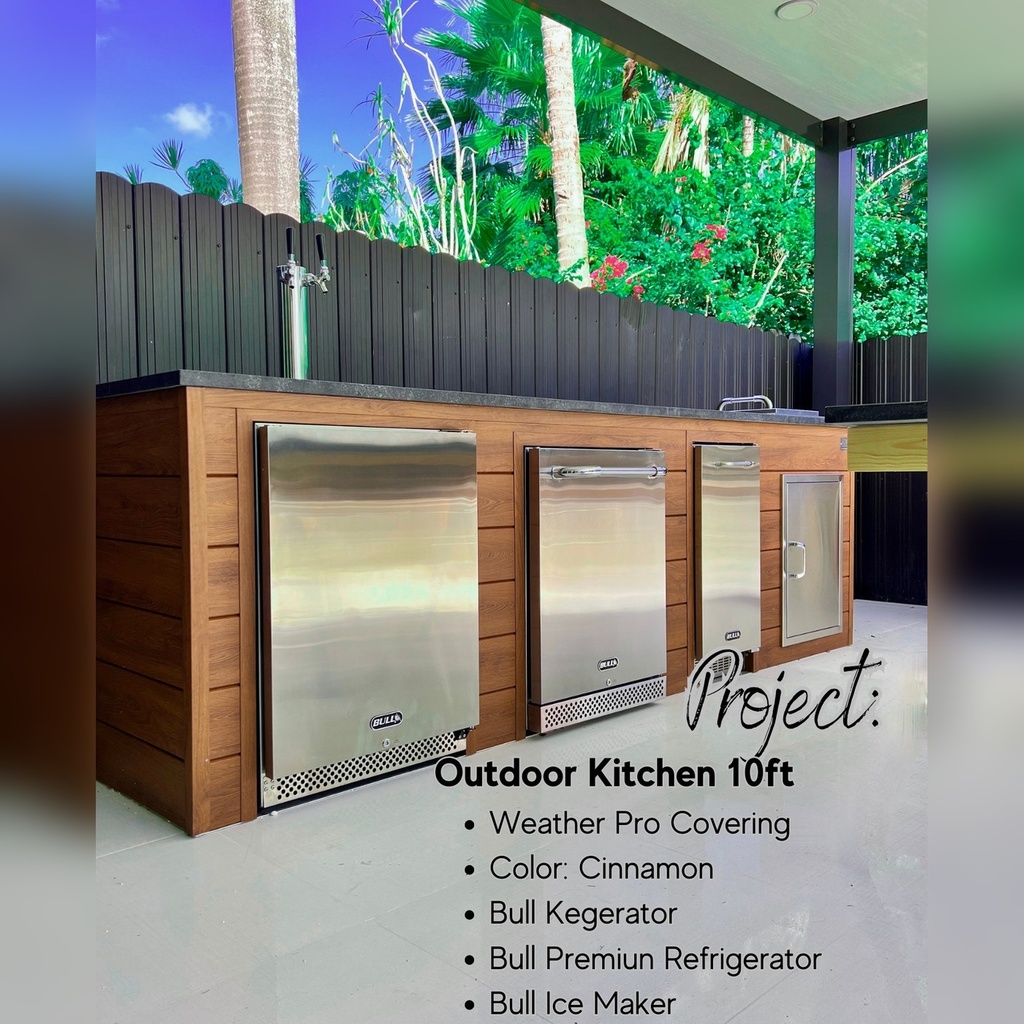 [OK-10-BO-03] Outdoorkitchen 10 ft · Barrel Oak