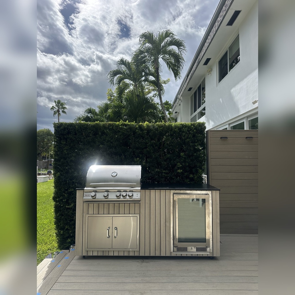 [OK-06-BW-01] Outdoorkitchen 6 ft · Beachwood Grey · Blaze BLZ-4LTE3