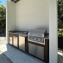 Outdoorkitchen 9 ft · Dark Brown · Bull 30" Outlaw LP
