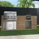 Outdoorkitchen 7 ft · Barrel Oak · Bull 30" Outlaw LP