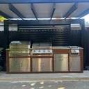 Outdoorkitchen 10 ft · Cinnamon Walnut · Bull Outlaw 30-Inch 4-Burner Built-In Propane Gas Grill