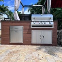 Outdoorkitchen 7 ft · Cinnamon Walnut · Bull Angus 30-Inch 4-Burner Built-In Propane Gas Grill