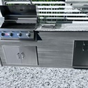 Outdoorkitchen 8 ft · Barnboard Grey · Bull Outlaw 30-Inch 4-Burner Built-In Propane Gas Grill