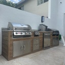 Outdoorkitchen 10 ft · Barrel Oak · Bull Outlaw 30-Inch 4-Burner Built-In Propane Gas Grill