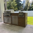 Outdoorkitchen 7 ft · Barrel Oak · Bull Outlaw 30-Inch 4-Burner Built-In Propane Gas Grill