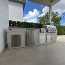 Outdoorkitchen 9 ft · Beachwood Grey · Bull Outlaw 30-Inch 4-Burner Built-In Propane Gas Grill