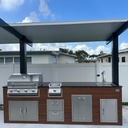 Outdoorkitchen 9 ft · Cinnamon Walnut · Bull Outlaw 30-Inch 4-Burner Built-In Propane Gas Grill