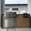 Outdoorkitchen 6 ft · Barrel Oak · Bull Outlaw 30-Inch 4-Burner Built-In Propane Gas Grill