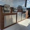 Outdoorkitchen 11 ft · Barrel Oak · Bull Angus 30-Inch 4-Burner Built-In Propane Gas Grill