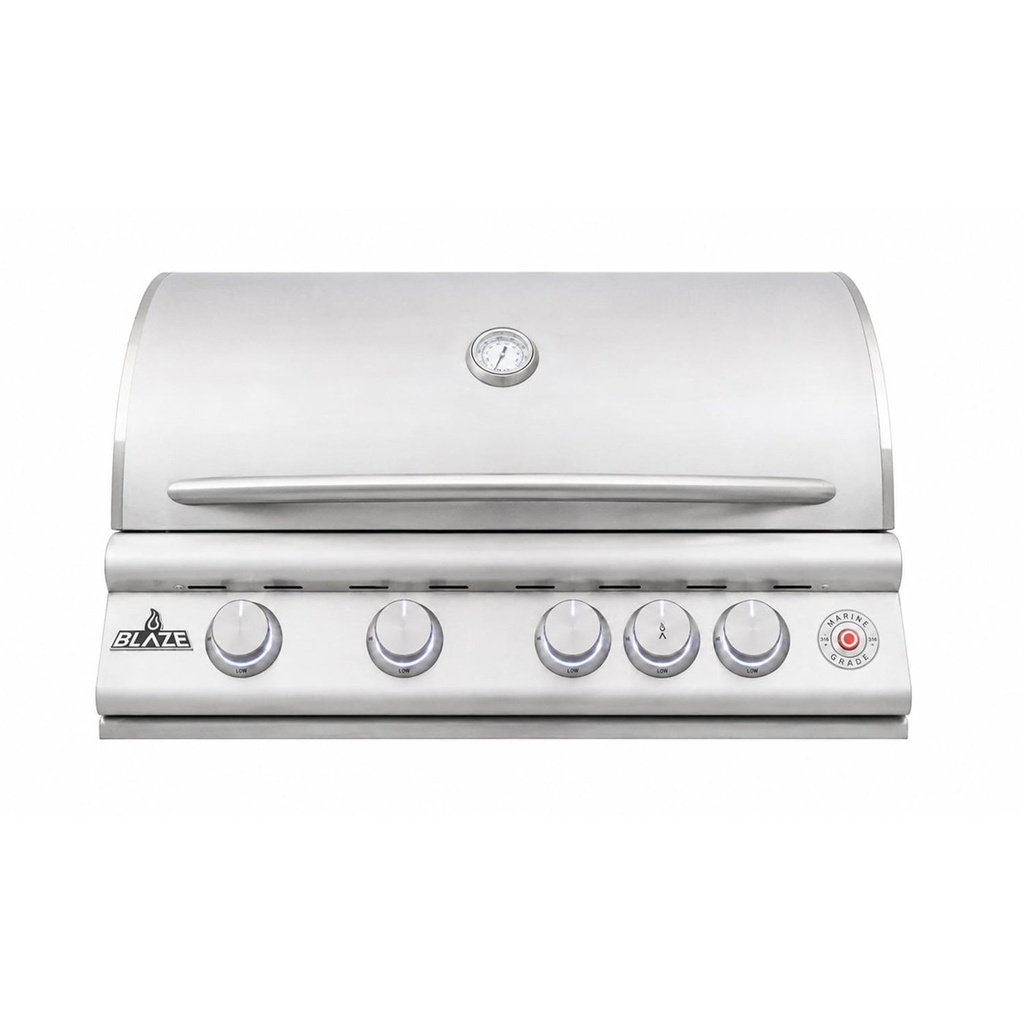 [BLZ-4LTE3MG-LP] Blaze LTE+ Marine Grade 32-Inch 4-Burner Built-In Gas Grill w/ Lift-Assist Hood & Rear Infrared Burner (Liquid Propane (LP))